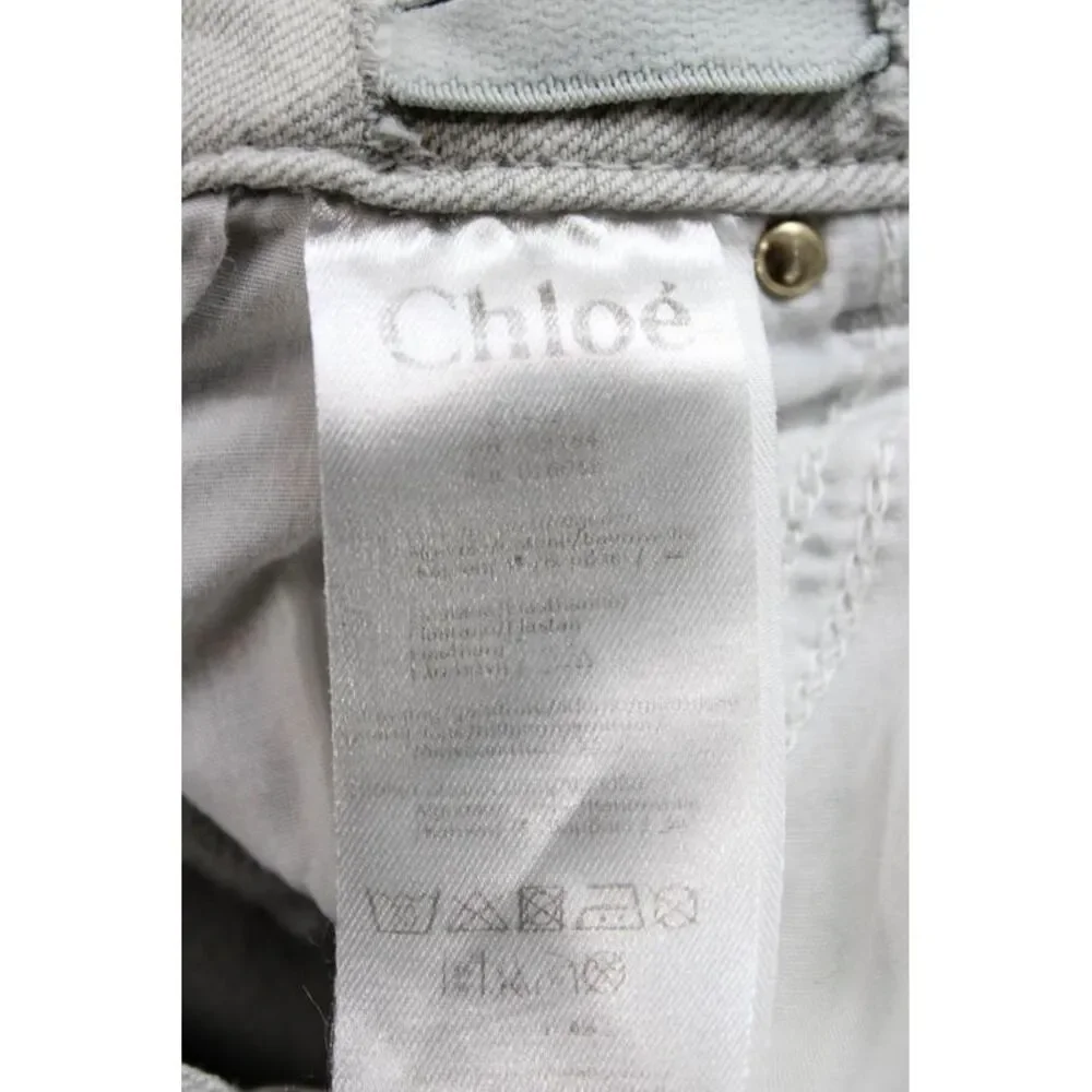 Chloe Girls Zipper Fly Straight Leg Jeans Gray Denim Size 4